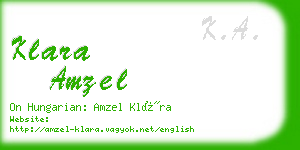klara amzel business card
